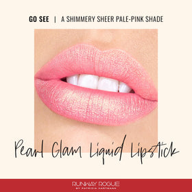 Runway Rogue Pearl Glam Go See shimmer finish highlights gold and rose tones.
