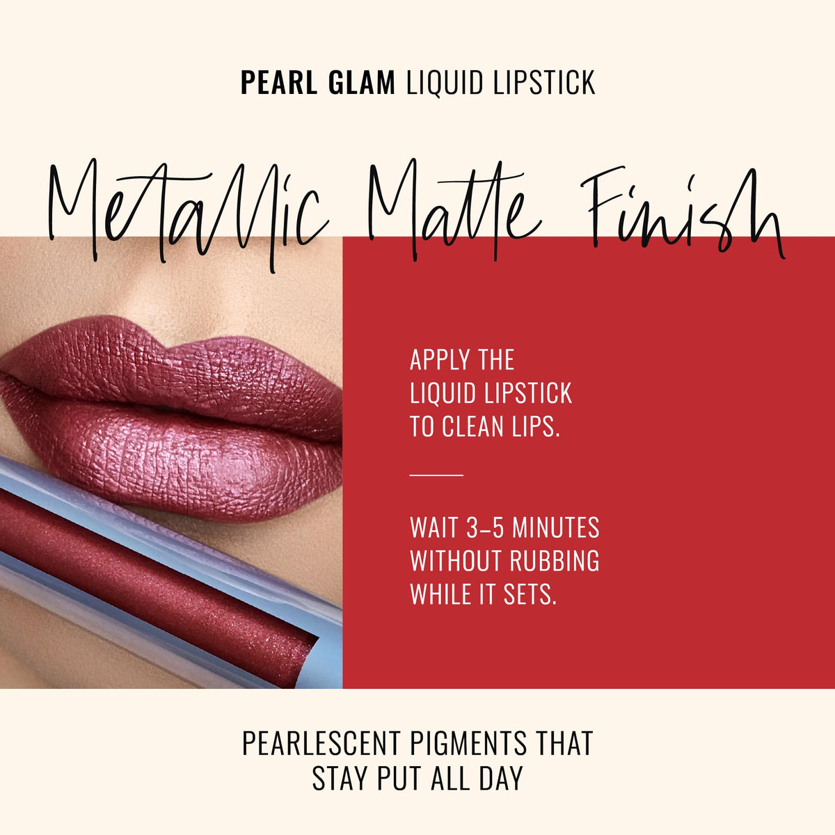 Runway Rogue Pearl Glam matte formula texture with subtle pearlescent accents.