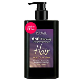 RUOALL anti-thinning shampoo bottle ready for daily cleansing.