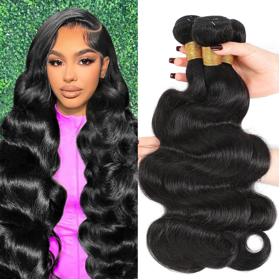 Ruola 15A body wave bundles closeup texture for natural softness