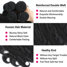 Ruola natural black bundles ready for bleaching or dyeing.