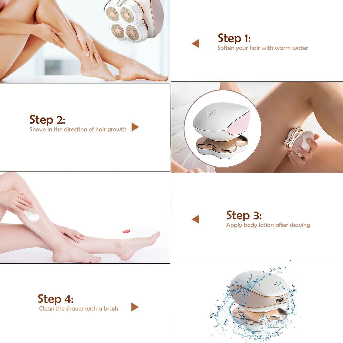 Ruiqas razor 800mAh battery provides cordless shaving on the go.