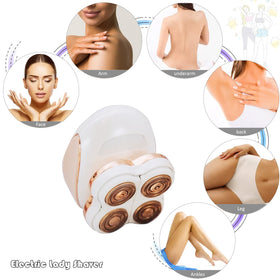 Ruiqas electric razor features one-button operation for quick use.