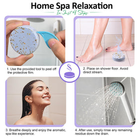 RUSEMLE lemon mint steam offering invigorating, citrusy notes during a shower.