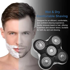 RusicEss flexible head adapts to facial contours for comfort.