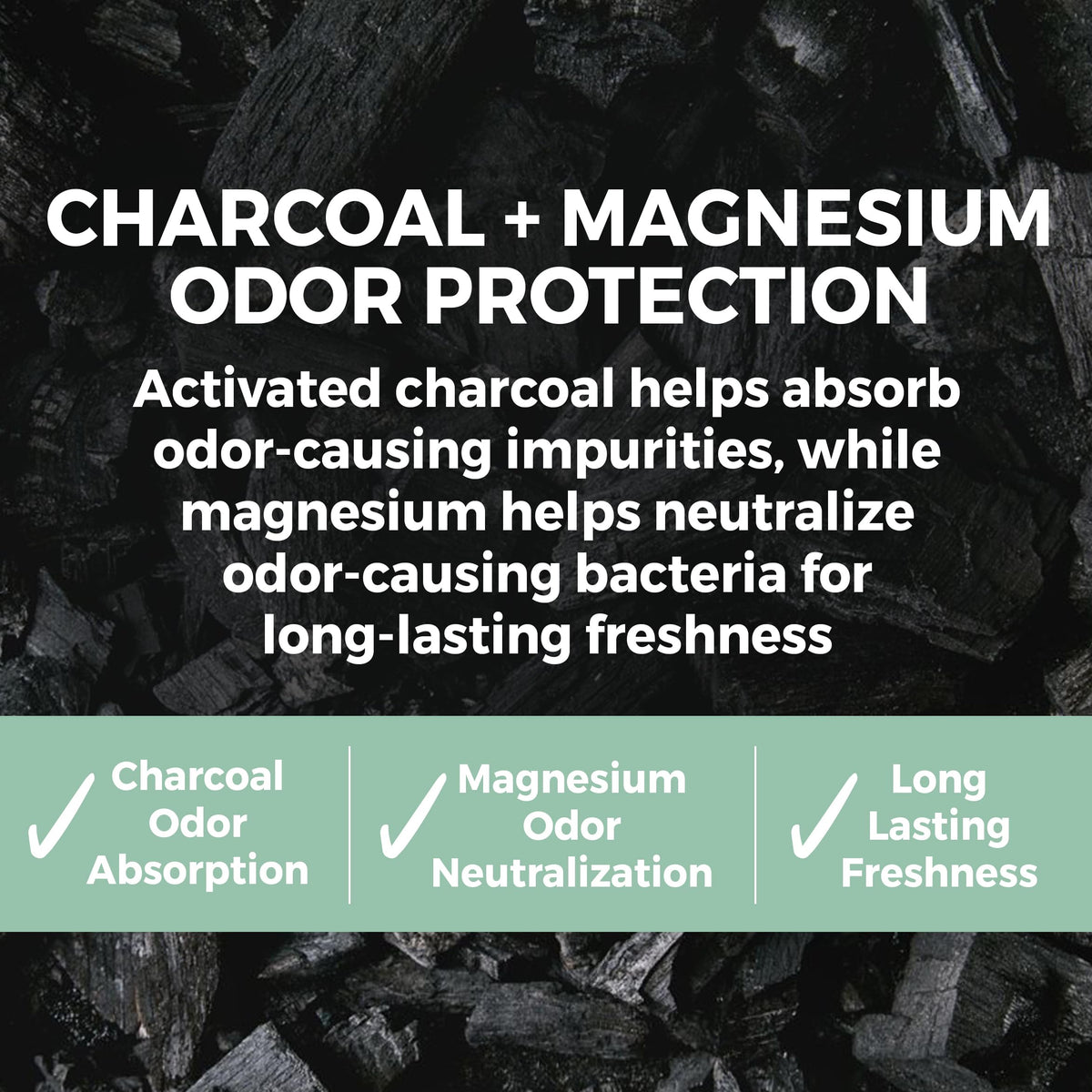 Rustic Maka Luna Bliss activated charcoal and magnesium blend highlighted for odor control.