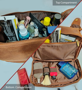 Rustic Town Dopp kit zipper close-up with smooth operation