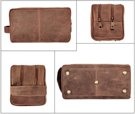 RUSTIC TOWN leather side handle for easy carry on journeys.