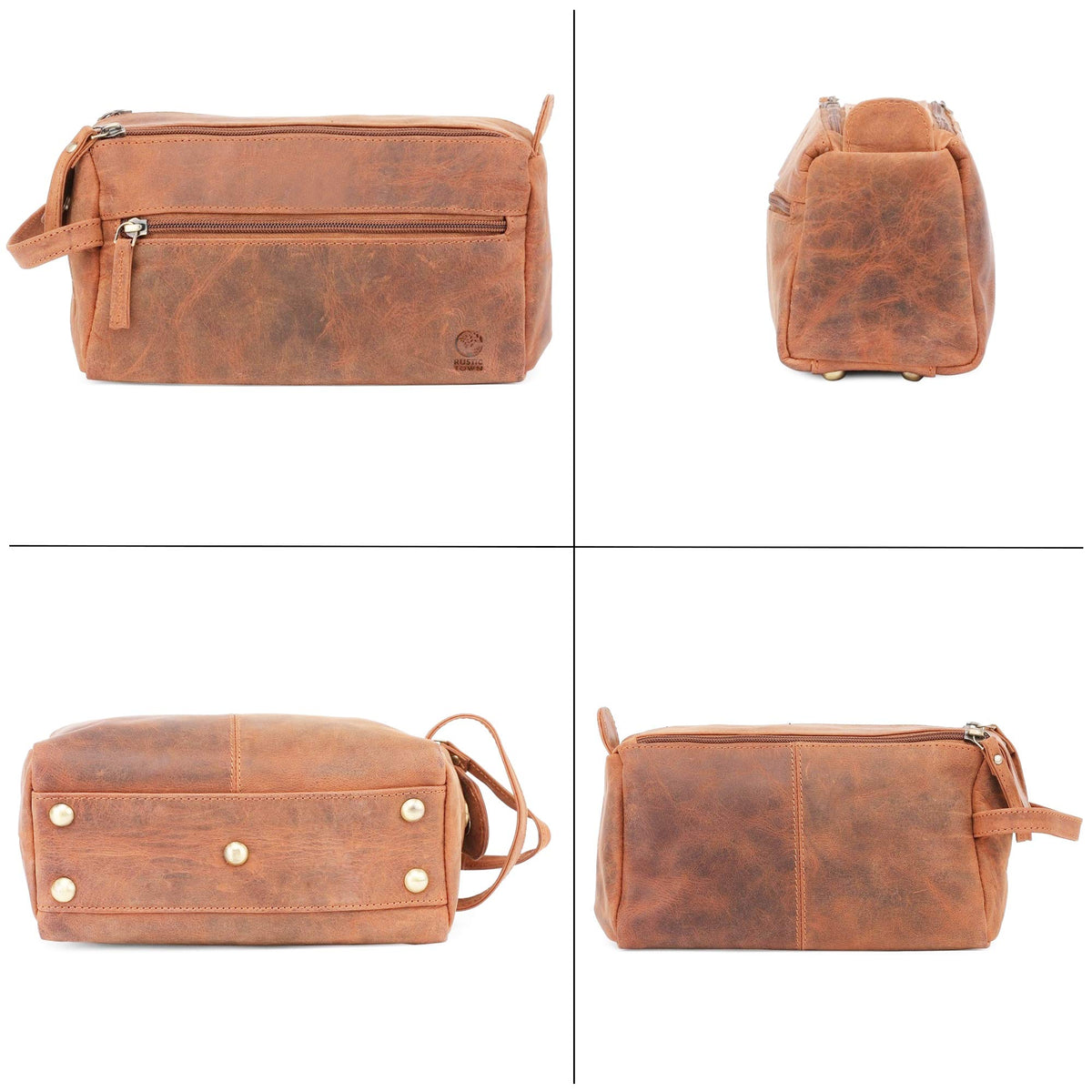 Rustic Town side handle aids quick removal from luggage.