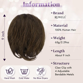 RUWISS Bendable wire ponytail enables versatile styling while keeping weight light