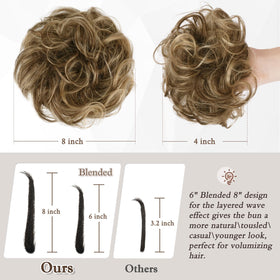 RUWISS 100% human hair bun for softness and styling versatility