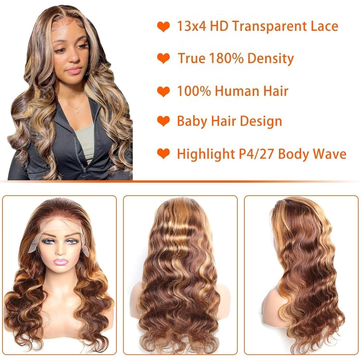 Rylice 13x4 lace front wig with pre-plucked hairline ready for styling.