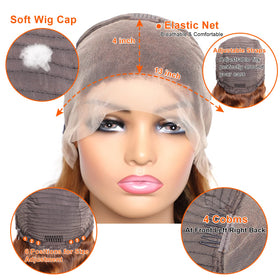 Rylice 180% density body wave lace front wig adds fullness and bounce.