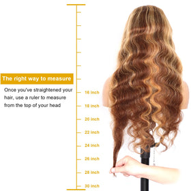 Rylice colored body wave lace front wig enables versatile event-ready styles.