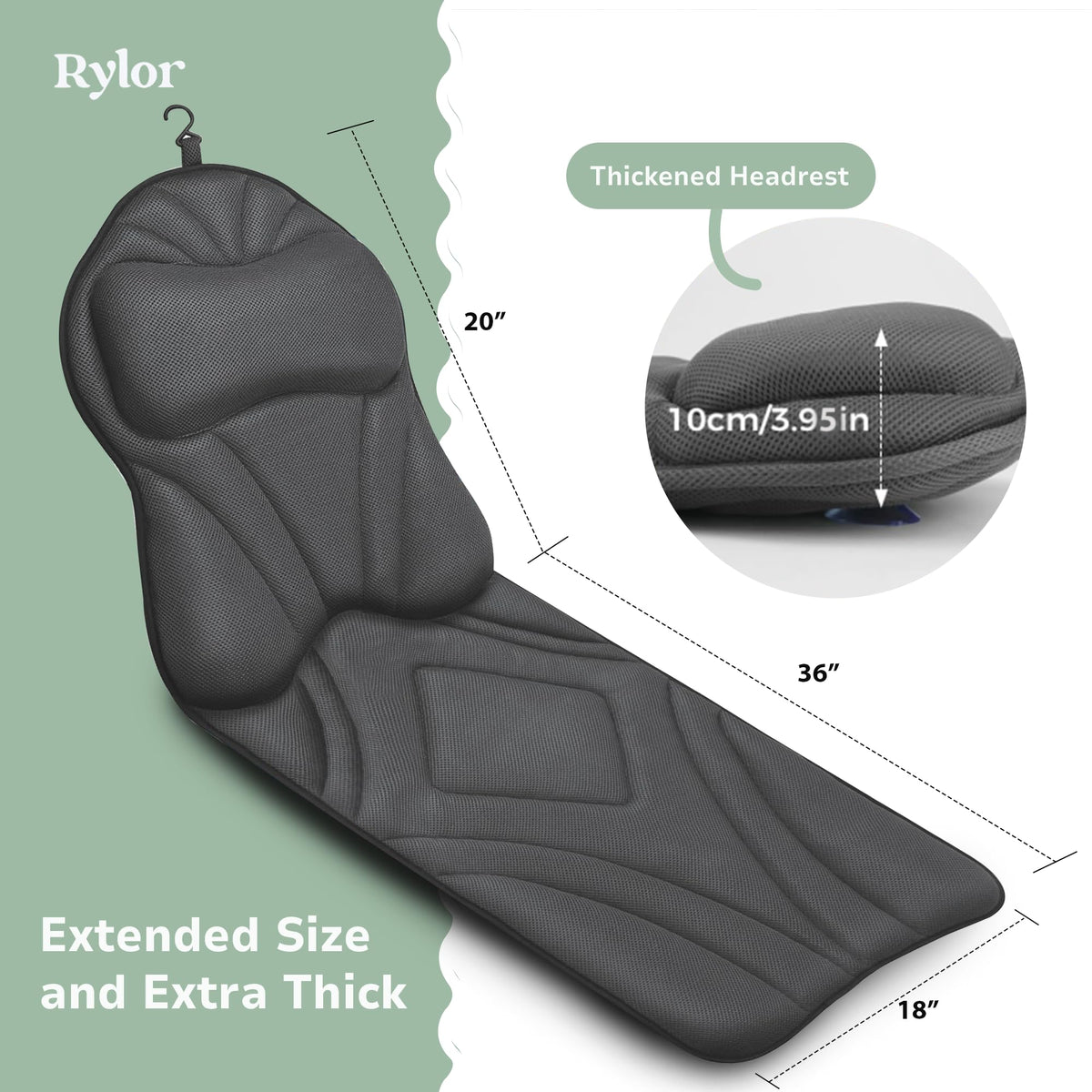 Rylor 4D air mesh close-up showing breathable, quick-dry material.