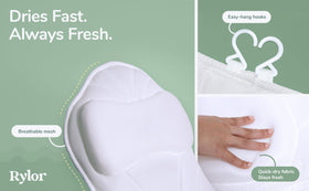 Rylor extended-backrest doubles as a foot rest for spa-like relaxation.