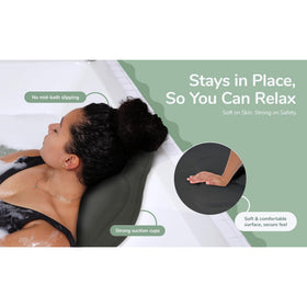 Rylor full-body bath pillow side view highlighting extended backrest.