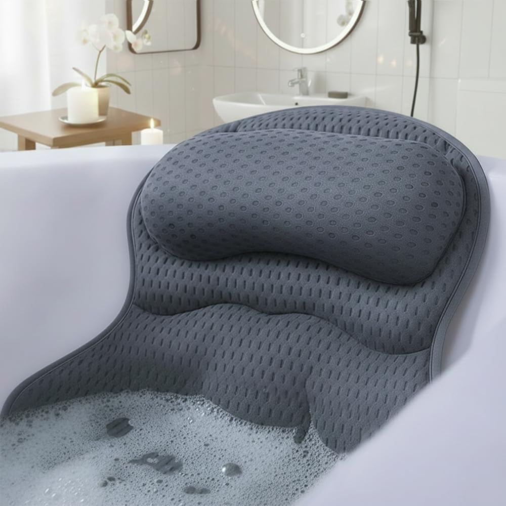 RYNEX Bath Pillow neck support enhances tub comfort.