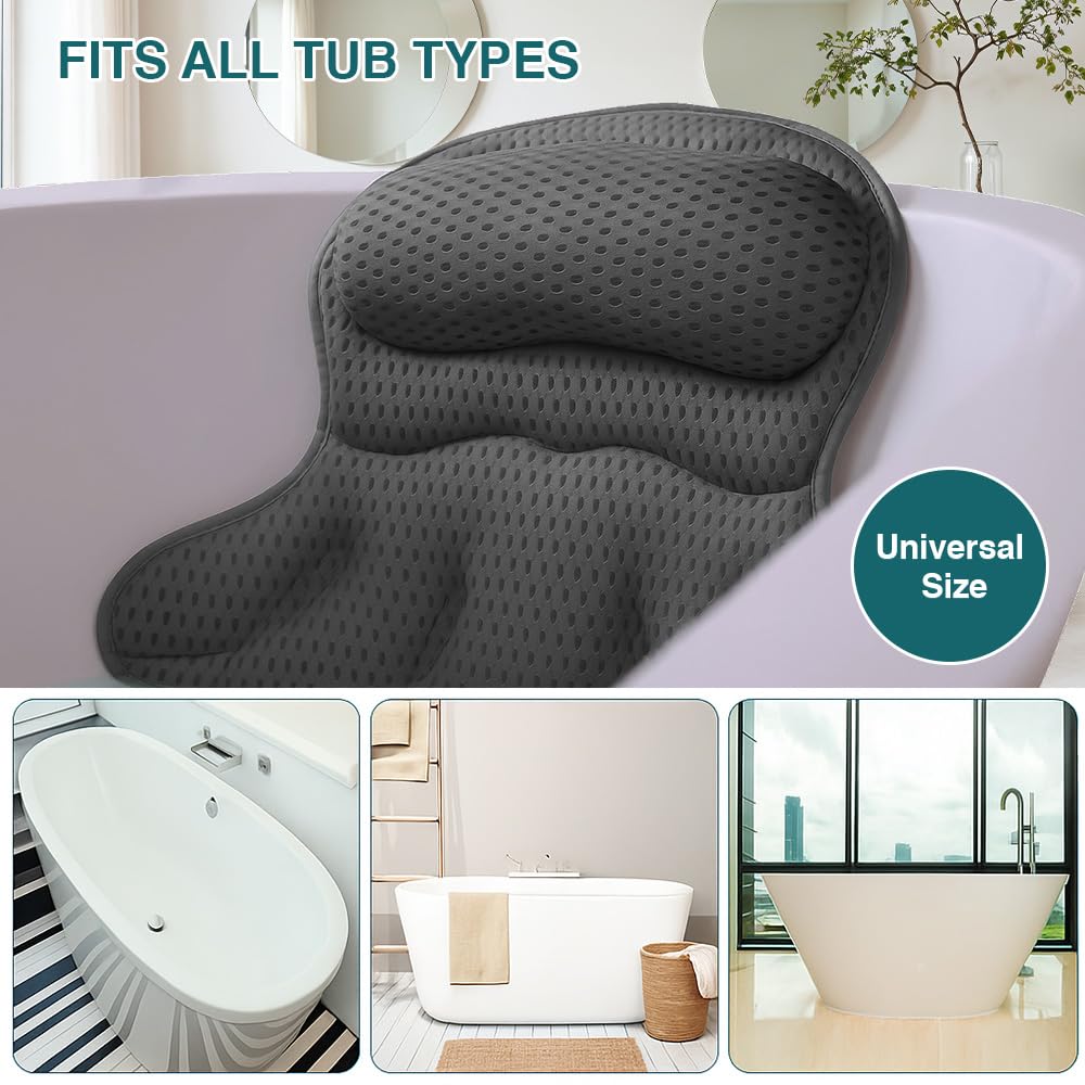 RYNEX Spa-at-home pillow enhances tub relaxation rituals.