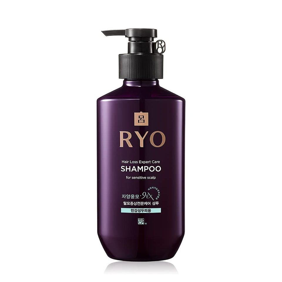 Ryo Hair Strength Expert Care Shampoo bottle for gentle cleanse on sensitive scalp