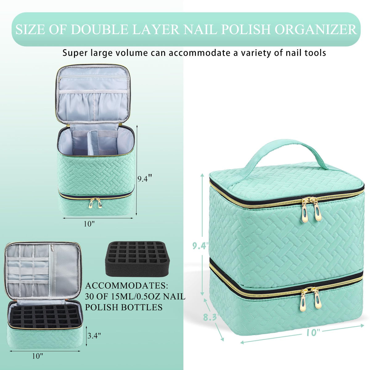RZMAYIS double-layer bag-setup keeps tools organized for travel.