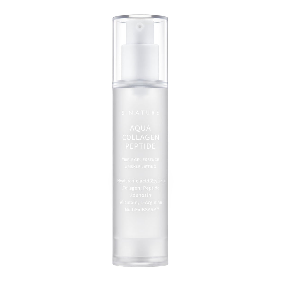 S.NATURE Aqua Collagen Peptide Triple Gel Essence bottle for daily hydration.