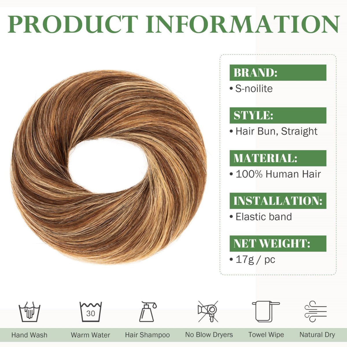 S-noilite bun scrunchie extension shown for quick, secure updo.