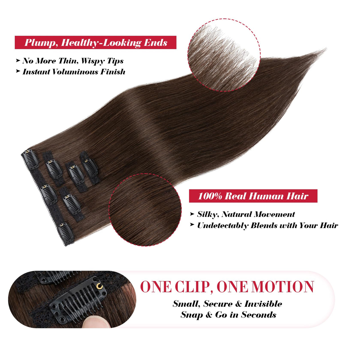 S-noilite clip-ins blend with shade to create subtle highlights