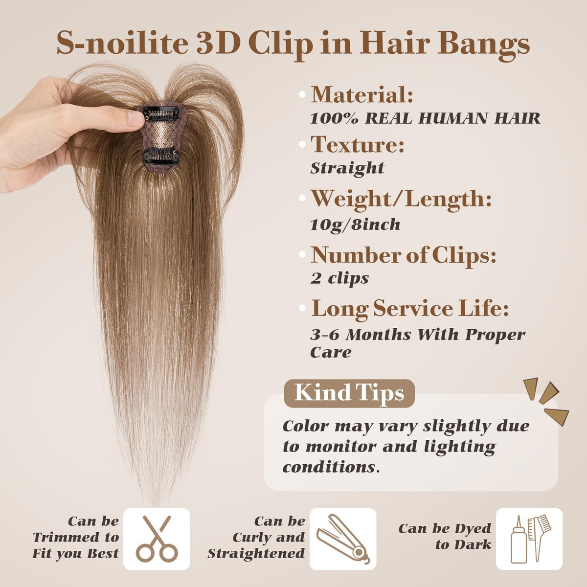 S-noilite easy clip-on attachment for quick style changes.