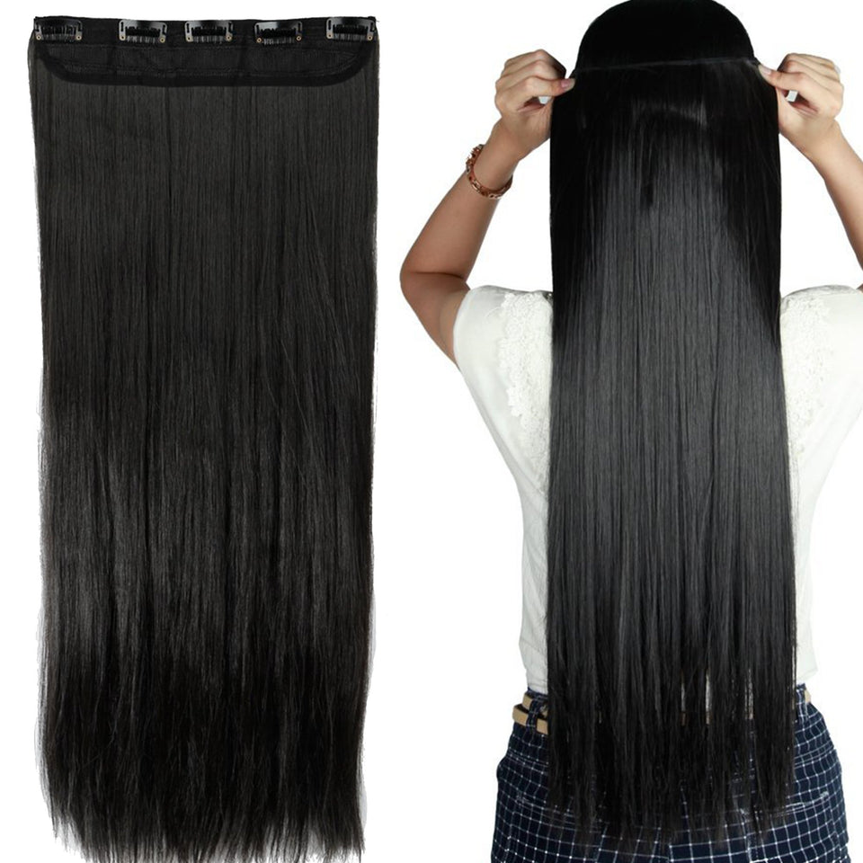 S-noilite Elegant 30in straight clip-in extension front view for natural volume