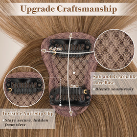 S-noilite invisible 3D 360 coverage bangs blend with natural hair.