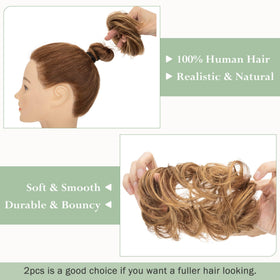 Close-up of S-noilite real human hair highlighting soft texture.