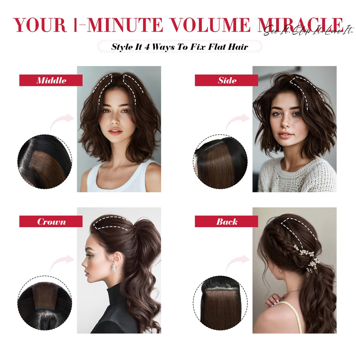 S-noilite wedding-ready volume clip-ins for upscale events