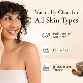 SAAQIN black soap used for makeup removal in a cleansing routine
