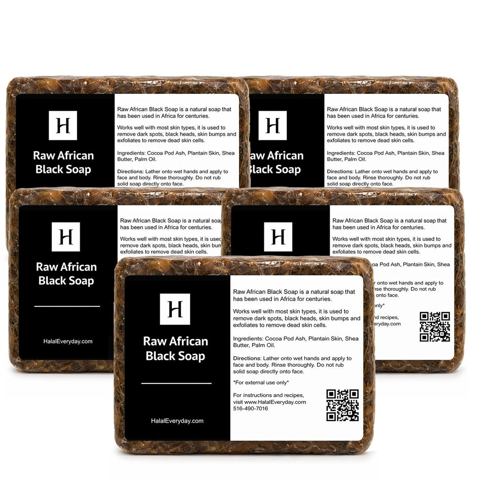 SAAQIN raw African black soap Ghana bar close-up for deep cleansing