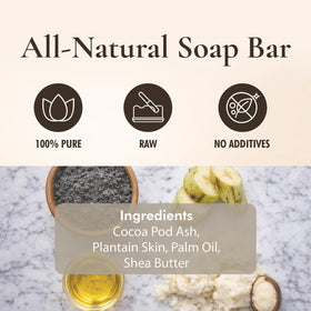 SAAQIN versatile black soap for hair and skin care in one bar