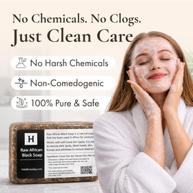 SAAQIN black soap for skincare and subtle wrinkle-safe routine