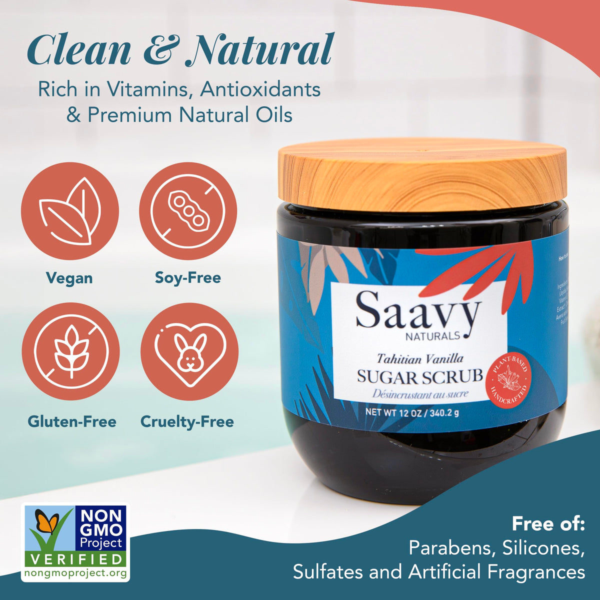 Vanilla bottle scene illustrating spa-like exfoliation at home.