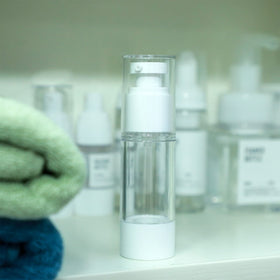 Sabary airless pump mechanism close-up highlights vacuum protection