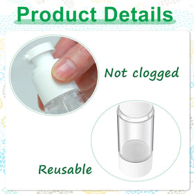 Sabary plastic dispenser bottles show durable, odorless materials