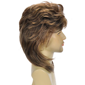 Sabosi Mullet Wig Light Brown party look, vibrant character.