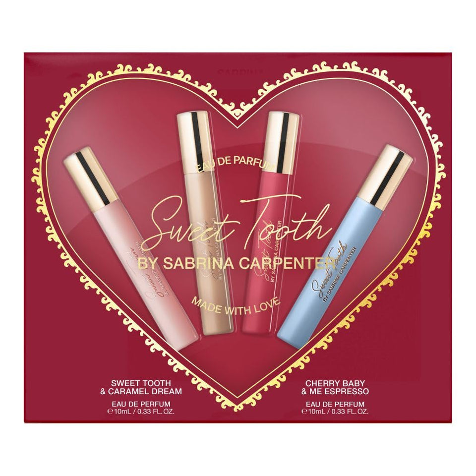 Sabrina Carpenter Sweet Tooth 4-piece travel spray set for on-the-go fragrance
