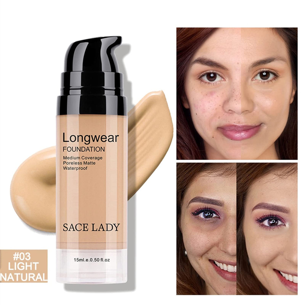 SACE LADY matte poreless finish powder for seamless skin