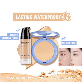 SACE LADY pressed powder 0.28oz keeps skin matte and shine-free