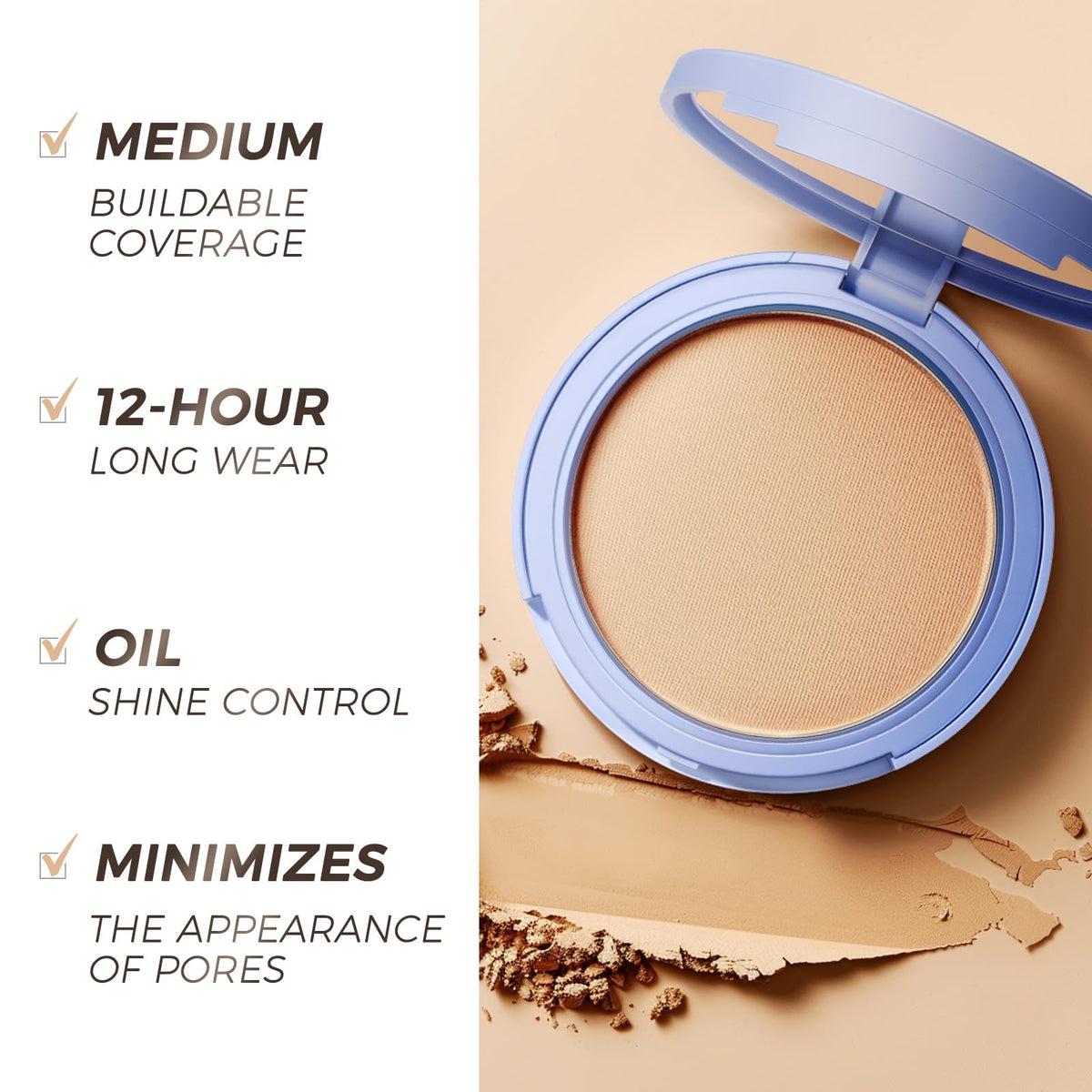 SACE LADY shade 01 compact easy to carry for quick touch-ups.