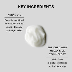 SACHAJUAN argan oil ingredient visual hints at frizz control benefits.