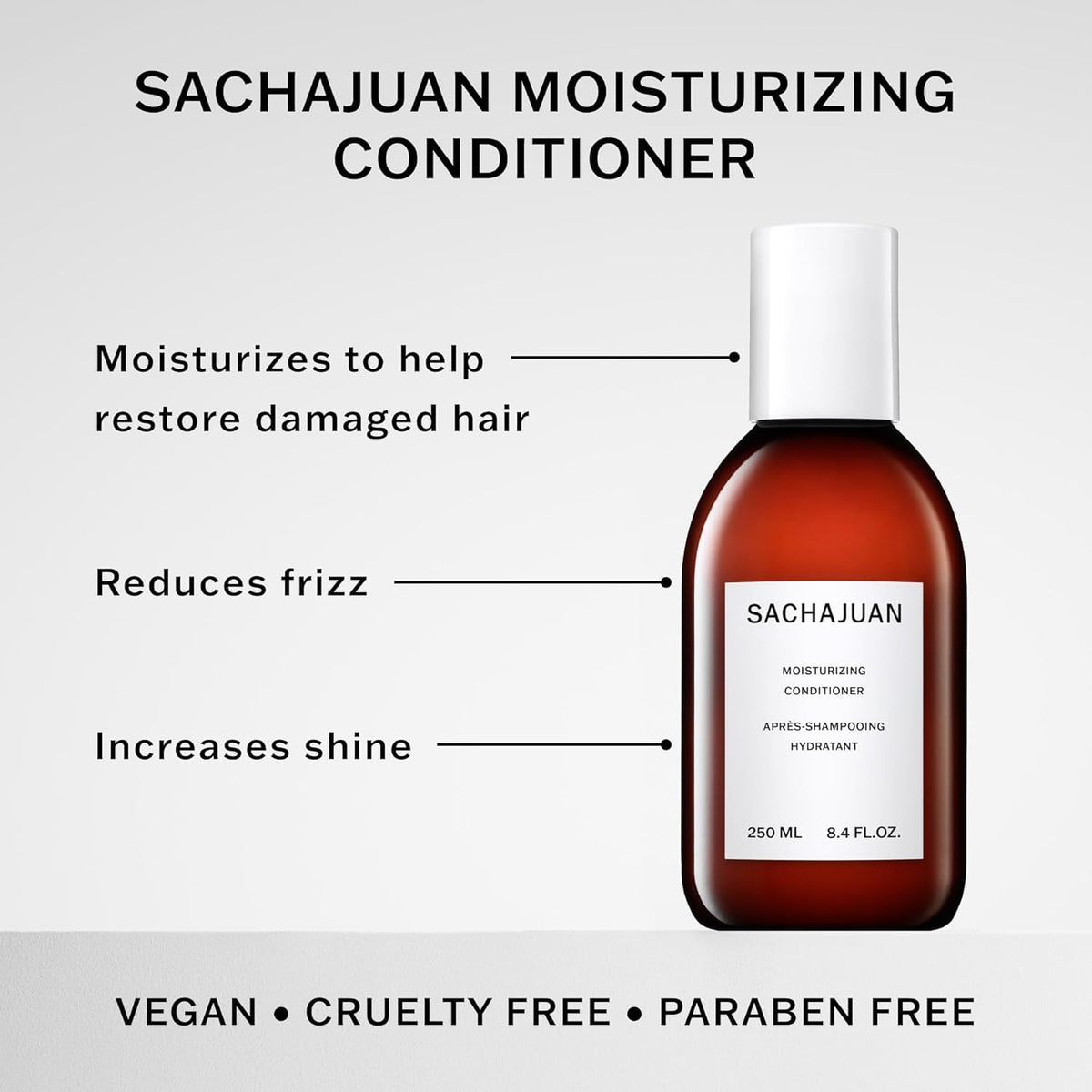 Close-up of SACHAJUAN conditioner dispenser for easy application.