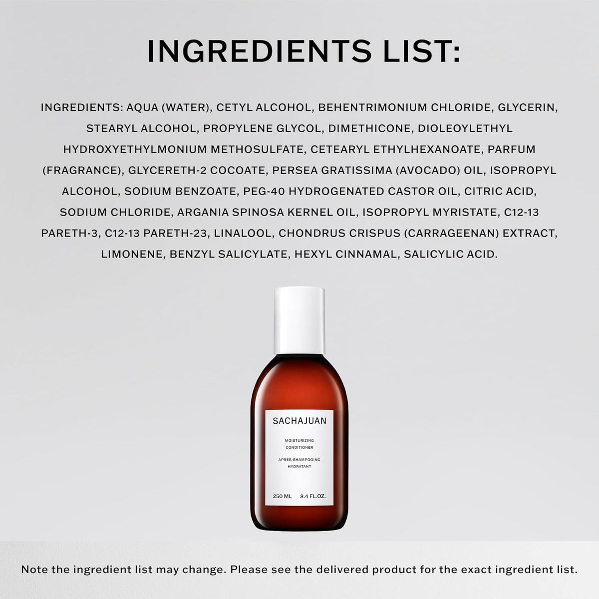 SACHAJUAN cruelty-free and paraben-free badge reassuring safe use.