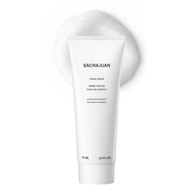 SACHAJUAN Finish Cream bottle illustrates lightweight hold for smooth, natural styling.