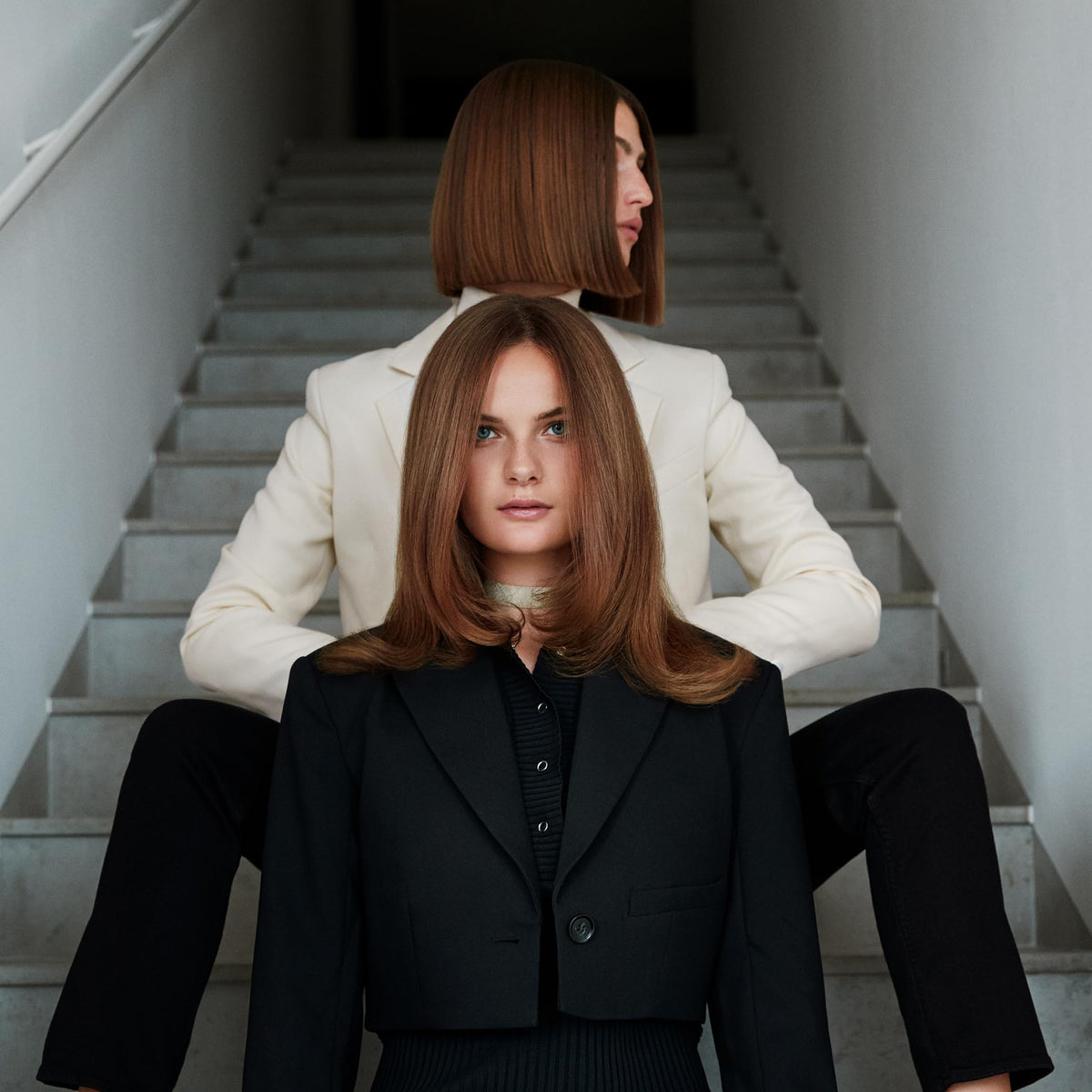 Hair shows subtle gloss and smoothness from SACHAJUAN Finish Cream.